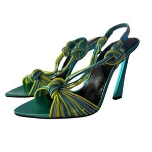 Saint Laurent Pool 105  Multi Strap High Heel Slingback Sandals EU 36 US 6